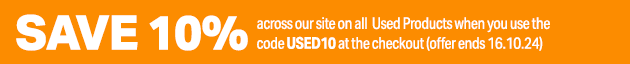 SAVE 10% across our site on all  Used Products when you use the code USED10 at the checkout (offer ends 16.10.24) 