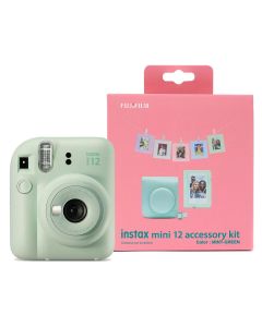 Fujifilm Instax Mini 12 Compact Instant Film Camera With Accessory Kit: Mint Green