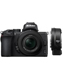 Nikon Z50 Digital Mirrorless Camera with 16-50mm VR lens and FTZ Mount Adapter