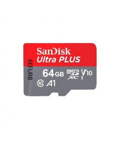 SanDisk Ultra Plus 64GB microSDXC Card UHS-1 U1 A1 V10 (Refurbished)