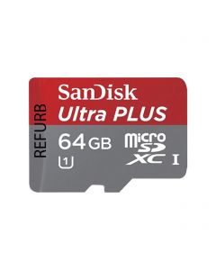 SanDisk Ultra Plus 64GB microSDXC Card UHS-1 U1 (Refurbished)