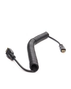 A - Atomos Coiled Mini HDMI To Full HDMI Cable 50cm (65cm extended)
