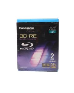 Panasonic Blu-ray Disc BD-RE (2x) 25GB - 2 Pack - LM-BEU25AE2