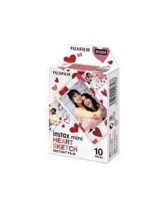 Fujifilm Instax Mini Instant Film Single Pack (10 Shots): Heart Sketch