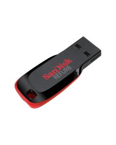 SanDisk Cruzer Blade USB Flash Drive - 16GB Red (Refurbished)