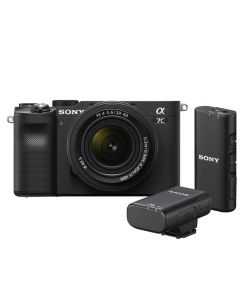 Sony Alpha A7C Digital Camera with 28-60mm & Wireless Microphone - Black