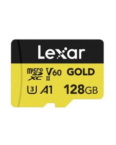 Lexar Professional 128GB GOLD UHS-II Micro SDXC V60 Memory Card