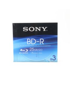 Sony Blu-ray Disc BD-R (6x) 25GB - 3 Pack Jewel Case - 3BNR25BS6
