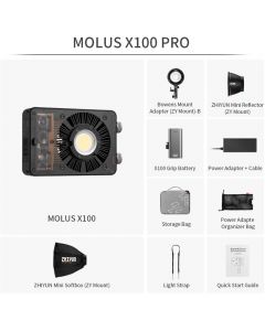 A - Zhiyun Molus X100 Pro Studio Light Kit