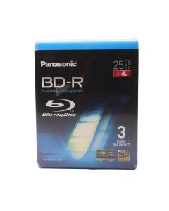 Panasonic Blu-ray Disc BD-R (4x) 25GB - 3 Pack - LM-BRU25LAE3