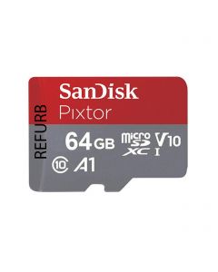 SanDisk Pixtor microSDXC 64GB UHS-1 V10 A1 (Refurbished)