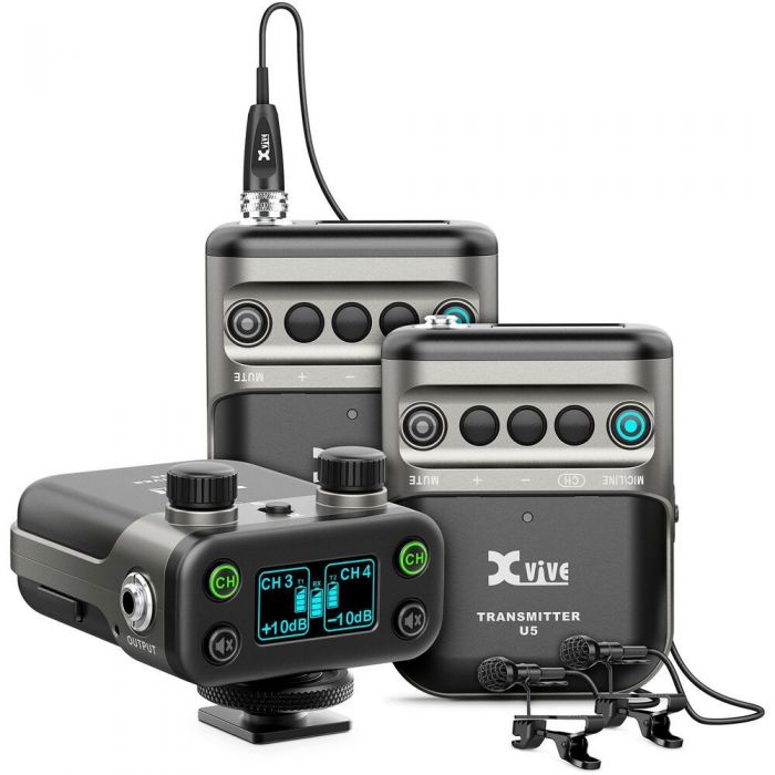 Xvive U5T2 Wireless 2 Channel Lavalier Microphone System